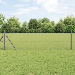 vidaXL Ogrodzenie sześciokątne Szare 0.5x10 m Stal