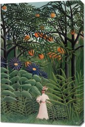 Obraz 60x90cm Woman Walking, Rousseau Vintage do Salonu