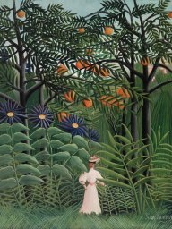 Plakat 60x80cm Woman Walking, Rousseau Vintage do Salonu