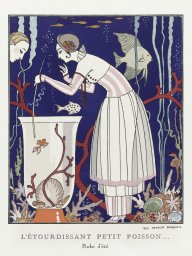 Plakat 75x100cm L'tourdissant Petit Poisson, Barbier Vintage