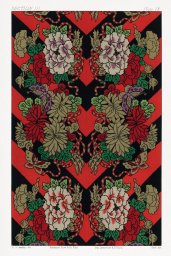 Plakat 30x45cm Wzór Czerwonego Wachlarza, G.A. Audsley do Salonu