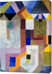 Obraz 70x100cm Colorful Architecture, Paul Klee Vintage do Salonu