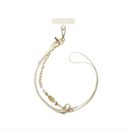 Uniwersalna smycz do telefonu 2w1 UNIQ Coehl Caryne kremowy