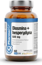Pharmovit DIOSMINA + HESPERYDYNA (500 mg) BEZGLUTENOWA 60 KAPSUŁEK - PHARMOVIT (CLEAN LABEL)
