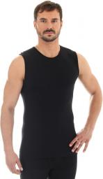  Brubeck Koszulka męska bez rękawów COMFORT WOOL czarna r. XXL (SL10160)