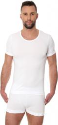  Brubeck Koszulka męska z krótkim rękawem Comfort Cotton biała r. L (SS00990A)