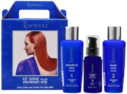 Raywell Shine Filler Zestaw Wygładzający do Włosów 2x150+80ml