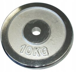 Spartan Obciążenie Talerz Chromowany do Gryfów Ćwiczeń KUBISPORT 10 kg 28 mm