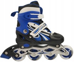 Rolki dla Dzieci Dziecięce Regulowane Niebieskie Solidne KUBISPORT r. 31-34