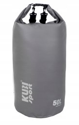 Wodoodporna Torba Worek Wodoszczelny na Łódź Kajak Szary KUBISPORT 50 l