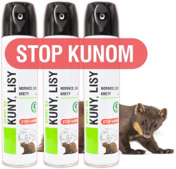 Odstraszacz na kuny Spray 300ml VACO Zestaw 3szt.