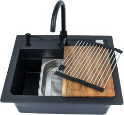 Zlewozmywak Alveus SINK ATROX30 G91 WITH MIXER BLACK