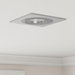 vidaXL Lampy wpuszczane  24 szt. Kwadrat GU10 Srebrny 91x91 mm