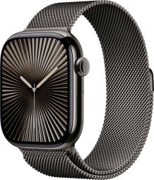 Smartwatch Apple Watch 10 GPS + Cellular 42mm Slate Titanium Milanese Loop Czarny (MX053QF/A)