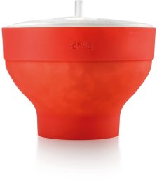 Lékué Popkorno gamybos forma mikrobangų kros. - Raudona