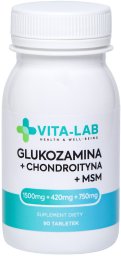 Vita-Lab Suplement diety glukozamina + chondroityna + msm, n90