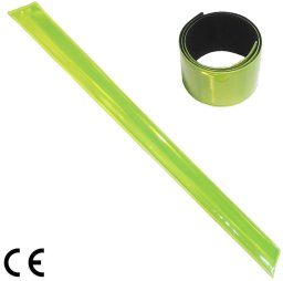 Opaska odblaskowa samozaciskowa na rękę żółta 3x30cm