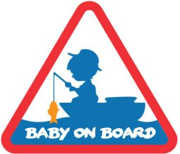 Naklejka Delphin BABY ON BOARD