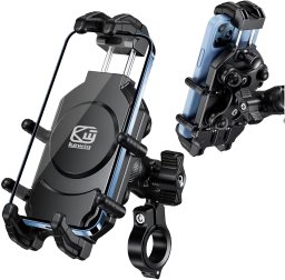 Uchwyt Motocyklowy Rowerowy na kierownicę KEWIG M26-C1 na telefon z systemem przeciwwstrząsowym na motor quada skuter Czarny