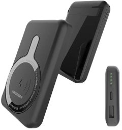 Powerbank Denmen PD+ MagSafe 10000mAh 15W Bezprzewodowy Czarny