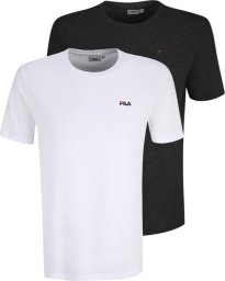 Koszulka męska Fila Brod 2pak biała,czarna FAM0083 13005 2XL