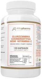 ALTOPHARMA_Glukozamina + Chondroityna + MSM + Witamina C suplement diety 120 kapsułek