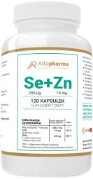ALTOPHARMA_Selen Organiczny 200 µg + Cynk 15 mg + Prebiotyk suplement diety 120 kapsułek