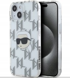Karl Lagerfeld Iml Electroplated Karl Head Case For Iphone 15 Transparent