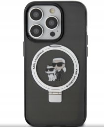 Karl Lagerfeld Ringstand Karl And Choupette Magsafe Case For Iphone 16 Pro Black/Czarne
