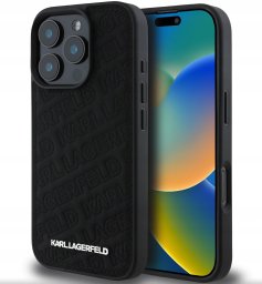 Karl Lagerfeld Pu Quilted Pattern Case For Iphone 16 Pro Black