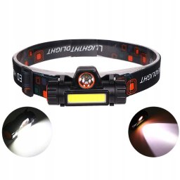 CZOŁÓWKA LED Magnes USB Akumulator MOCNA XPE COB