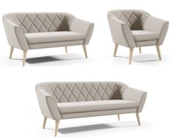 Zestaw Skandynawski , komplet wypoczynkowy GLORIA 3+2+1 riviera 21