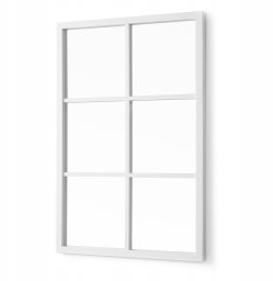 Lustro prostokątne ze szprosami, 71 x 49 cm