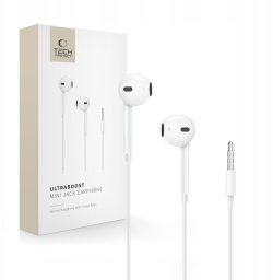 TECH-PROTECT ULTRABOOST MINI JACK EARPHONE CORE WHITE