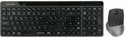 Klawiatura + mysz A4Tech A4tech FG2400 Air2 bezprzewodowy zestaw biurowy klawiatury z myszą CZ czarny