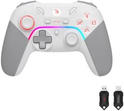 A4tech Bloody GPW70, gamepad, RGB, Dual mode 2,4G+USB, bílá
