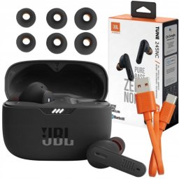 Słuchawki - Słuchawki bezprzewodowe dokanałowe JBL Tune 245NC Bluetooth 5.3 czarne