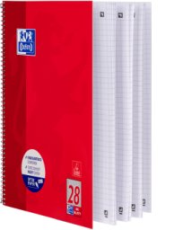 Oxford Collegeblock A4+220x295mm 80 Bl. W kratkę krawędź L+P