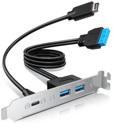 GRAUGEAR Multi PCI Blende   1x USB-C, 2x USB-A
