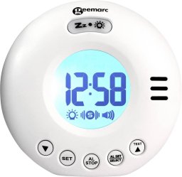 Geemarc Wake'n'Shake Voyager Reisewecker + Vibration V2 weiß