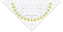 ARISTO Geodreieck 16cm mit Facette und Tuschenoppen 10 Stk.