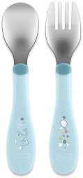 Chicco CHICCO-1610225-SZTUĆCE METALOWE 18M+ BLUE