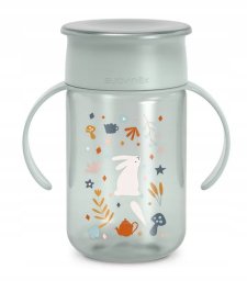 SUAVINEX - 402793-KUBEK TRENINGOWY 360* 340ML/NIEKAPEK/12M+/MIĘTOWY/WONDERLAND