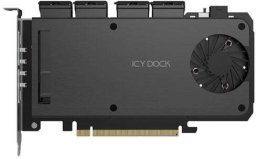 IcyDock Adapter 4 x M.2 NVMe SSD Mobile Rack Adapter Card fo
