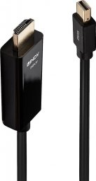 Kabel Lindy DisplayPort Mini - HDMI 3m czarny (36928)