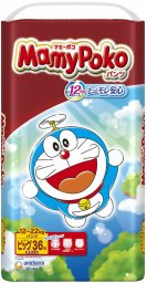 Japoniškos sauskelnės/kelnaitės Mamy Poko XL 12 – 22 kg, 36 vnt.