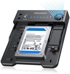 GRAUGEAR Klonstation für M.2 NVMe/SATA SSDds & 2,5"/3,5" HDD