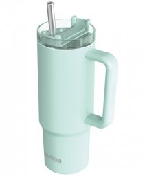 Quokka Stream - Kubek termiczny ze stali nierdzewnej 950 ml ze słomką (Turquoise)
