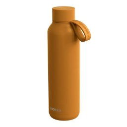 Quokka Quokka Solid With Strap - Butelka termiczna ze stali nierdzewnej 630 ml z paskiem (Mustard)
