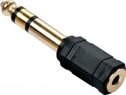 Adapter AV Lindy Jack 3.5mm - Jack 6.3mm czarny (35620)